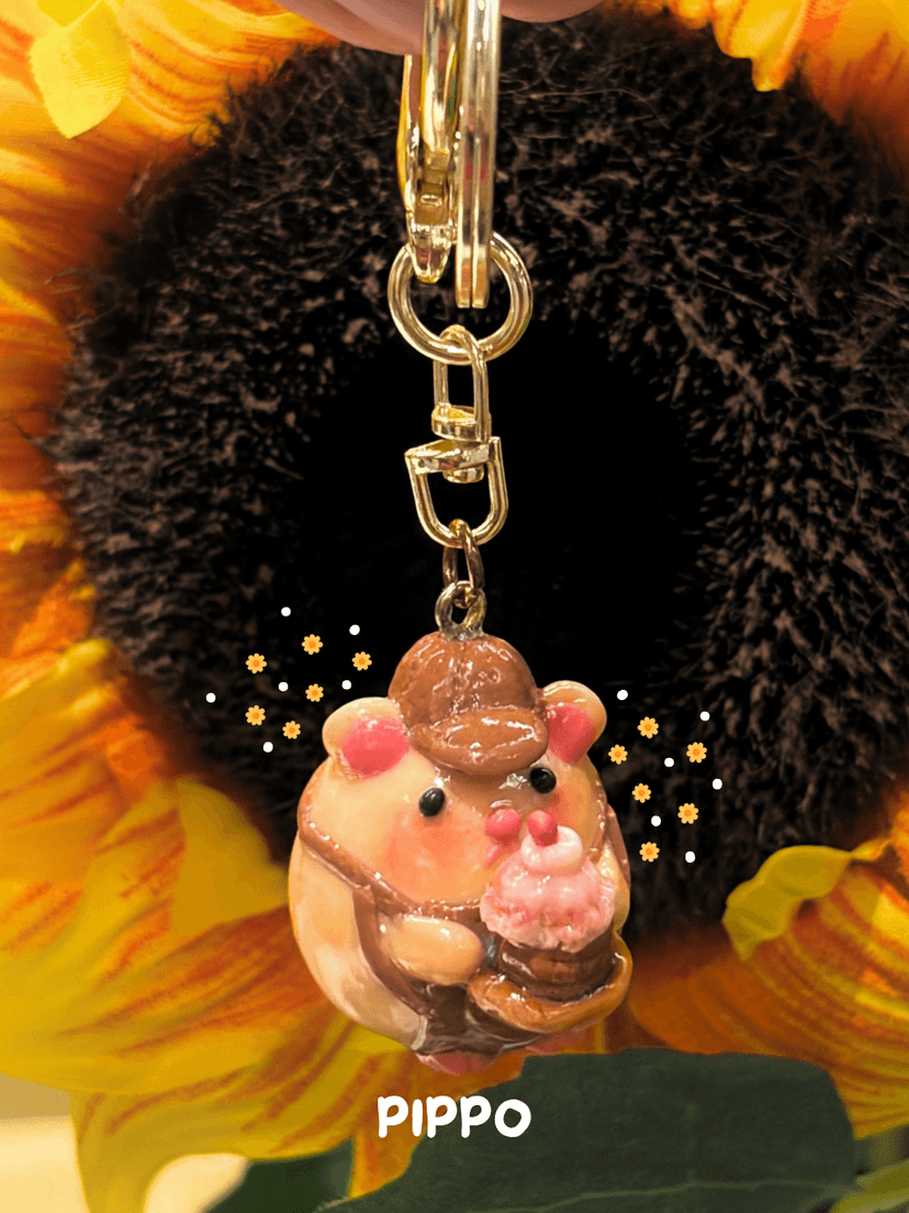 PIPPO The Server - Handmade Hamster Keychain