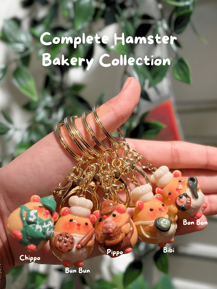 Comple HAMSTER BAKERY Collection - Handmade Hamster Keychains